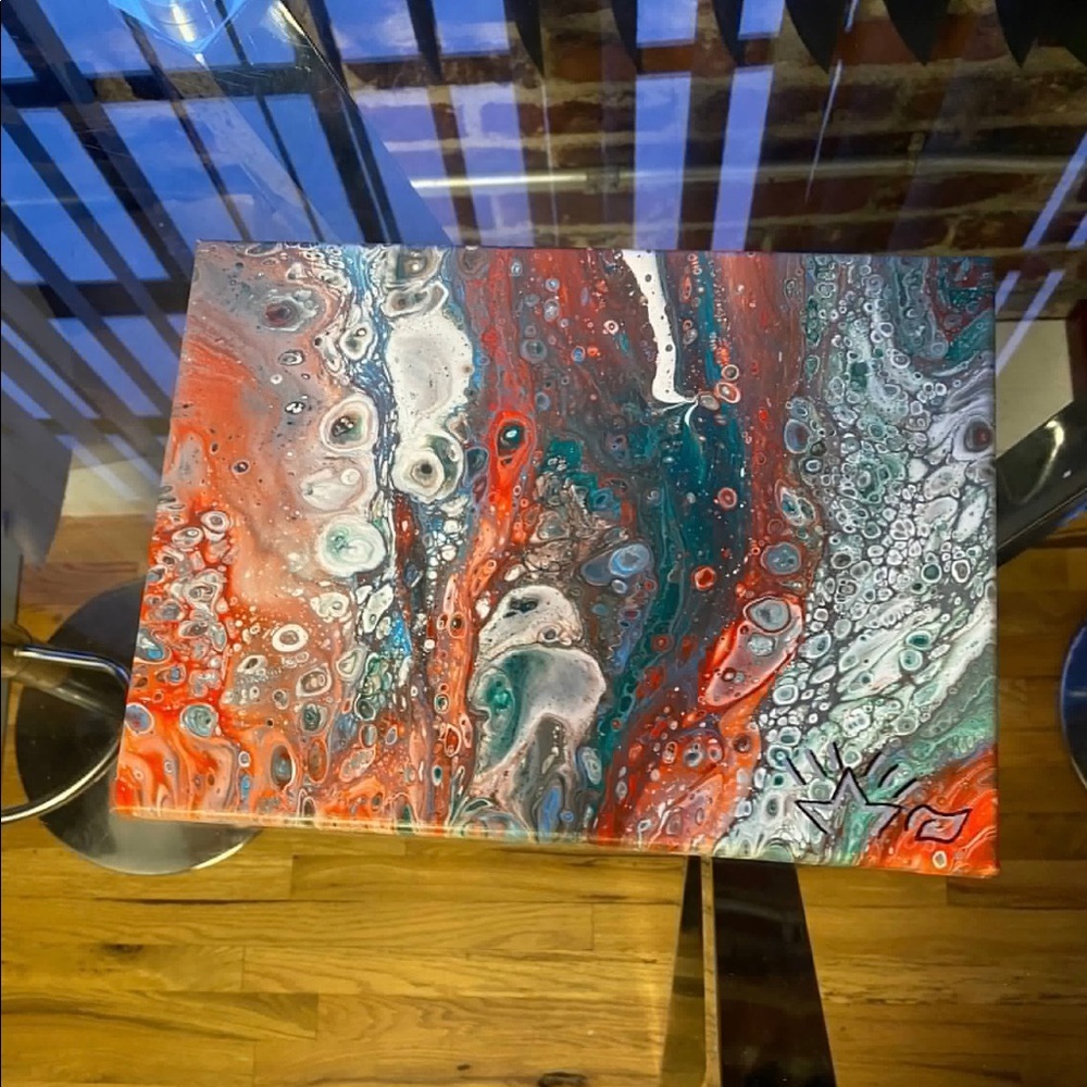 SOLD on different sight Earthy acrylic painting